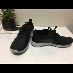 Black leather Nike shoes